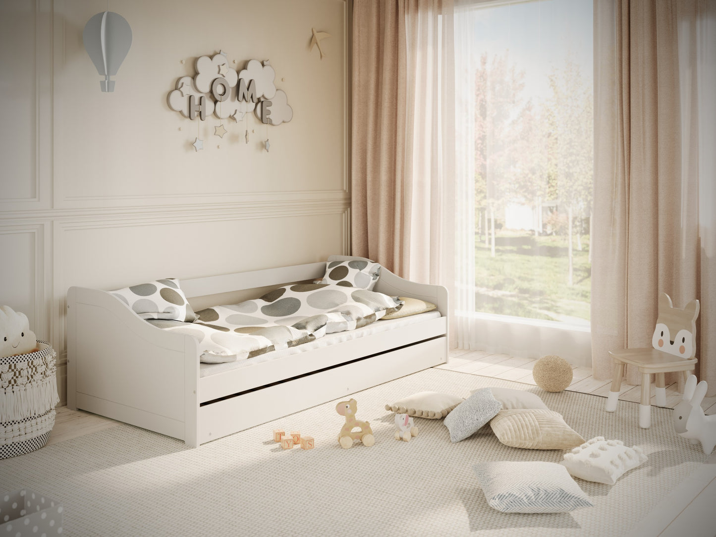 Children's Bed Blanka - White
