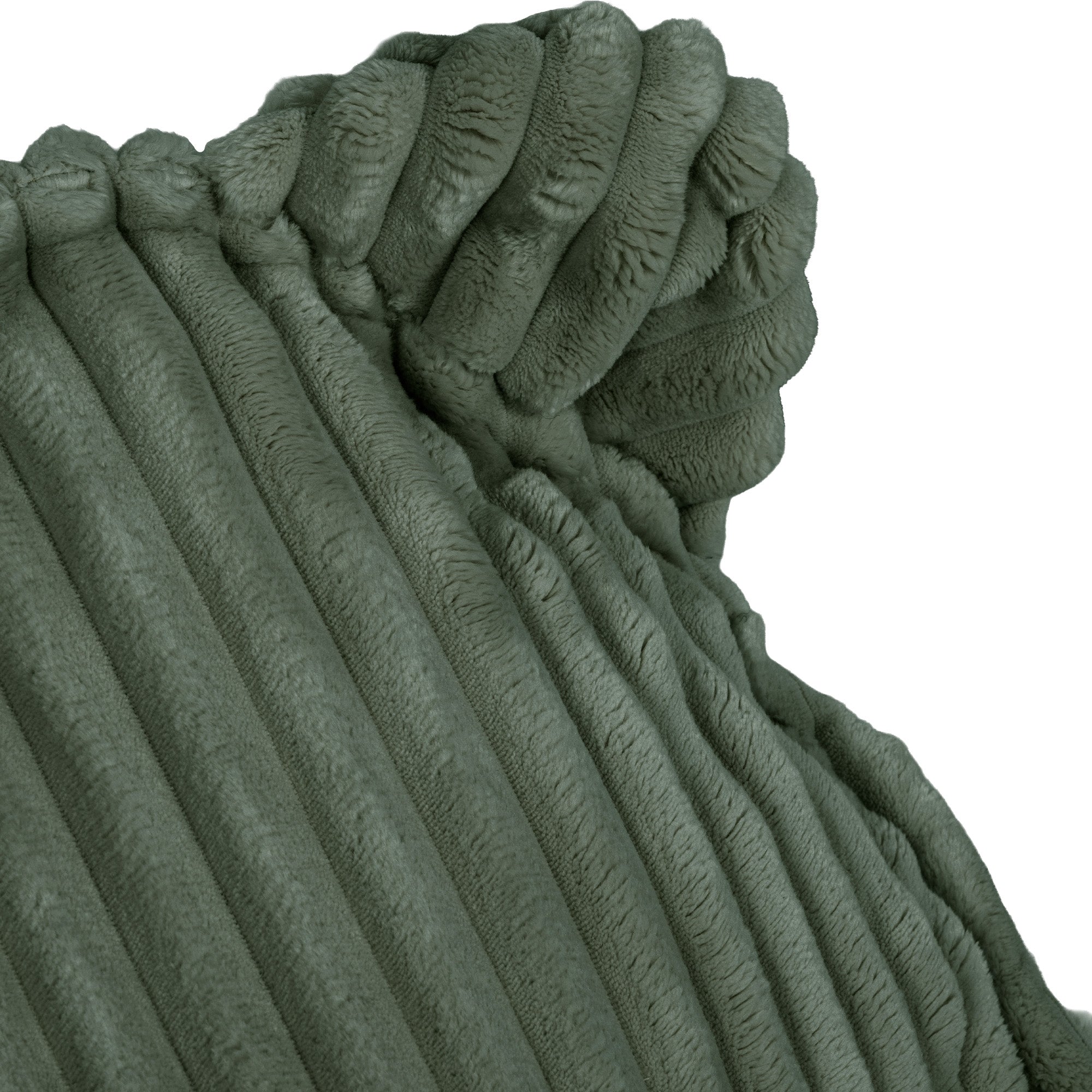 Sako Bag Churros Teddy - Pouf Morbido Bambini Verde Oliva