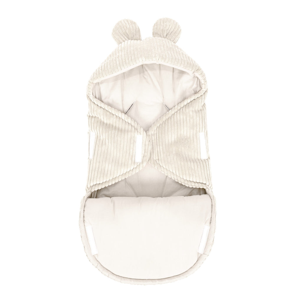Baby Swaddle with Bear Ears – Ecru