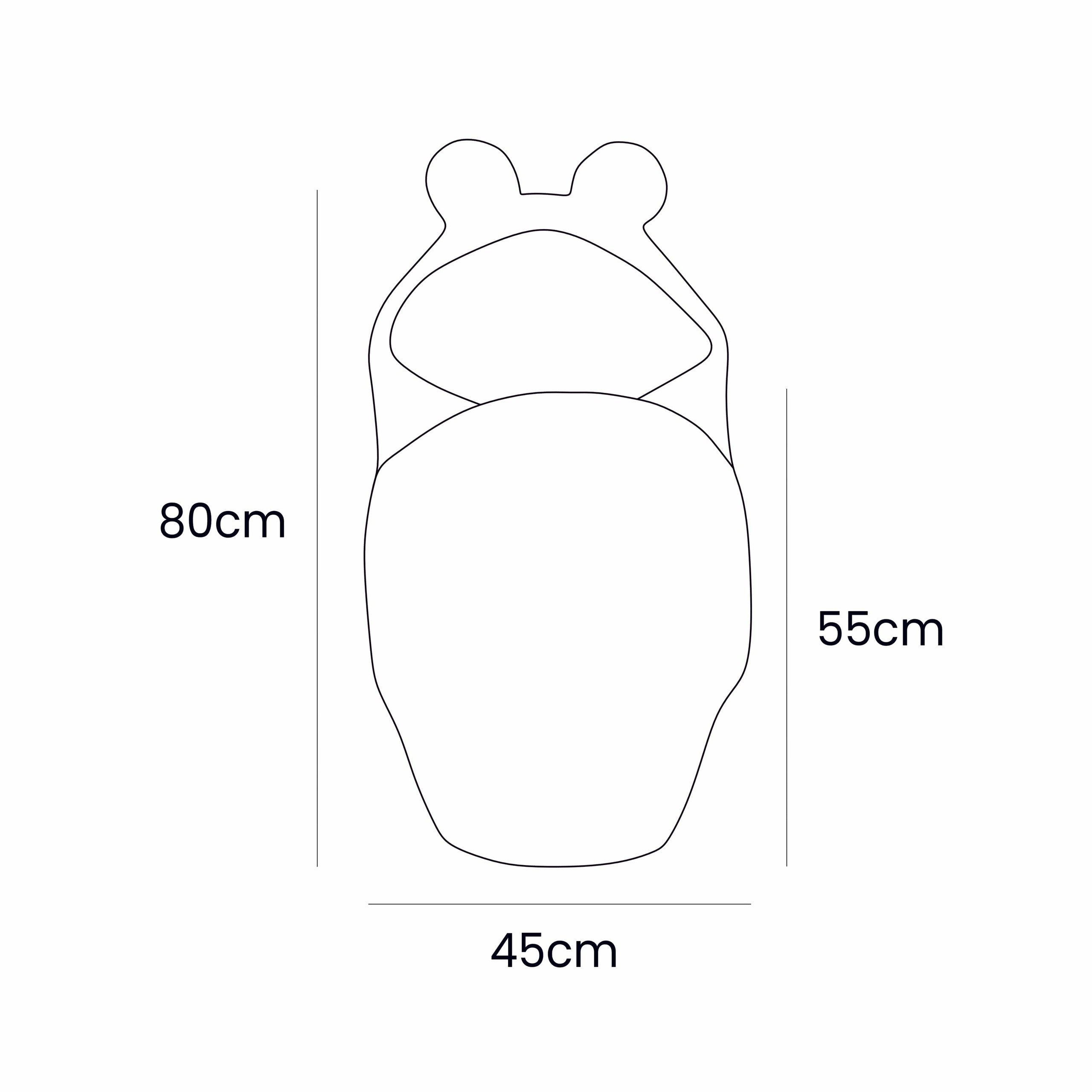 Baby Swaddle with Bear Ears – Ecru