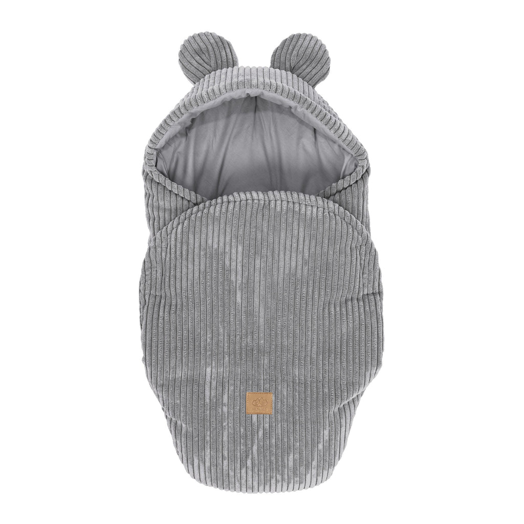 Baby Swaddle with Bear Ears – Grey