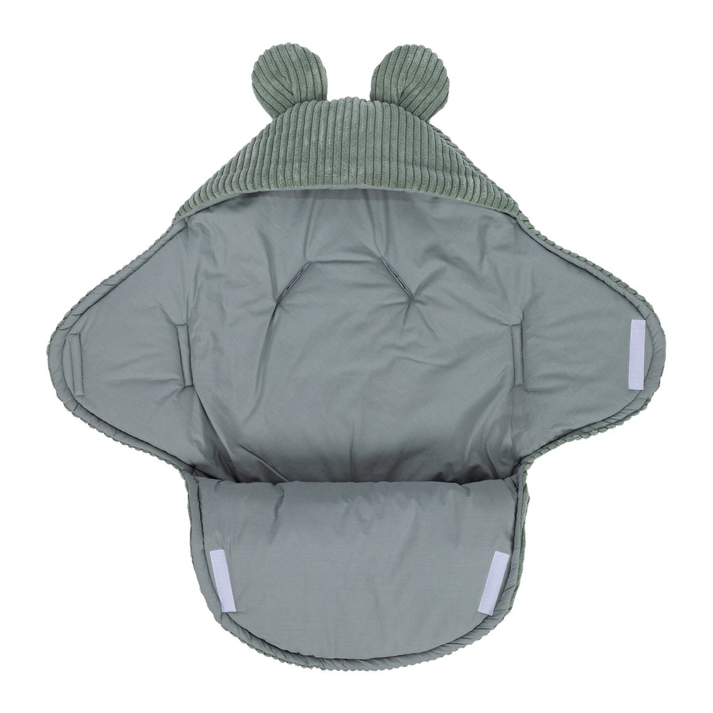 Baby Swaddle with Bear Ears – Olive Green