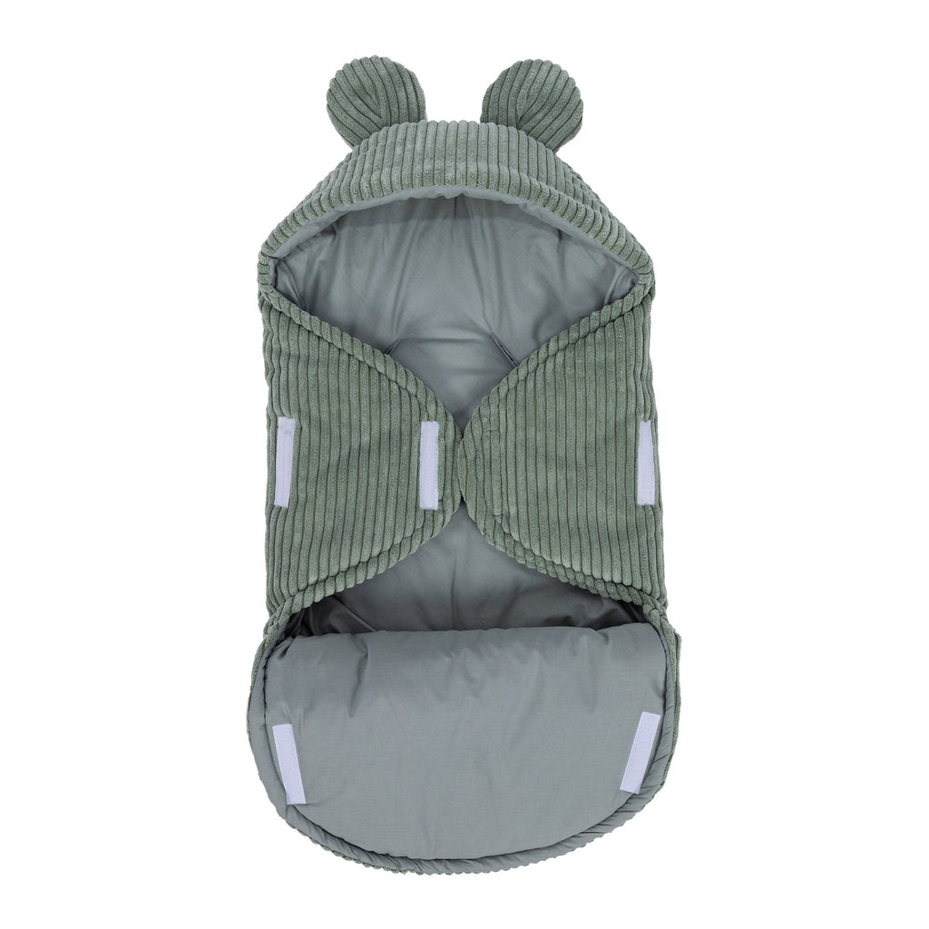 Baby Swaddle with Bear Ears – Olive Green