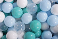 Ball Pit Balls 200pcs - Blue/Turquoise/Transparent/White