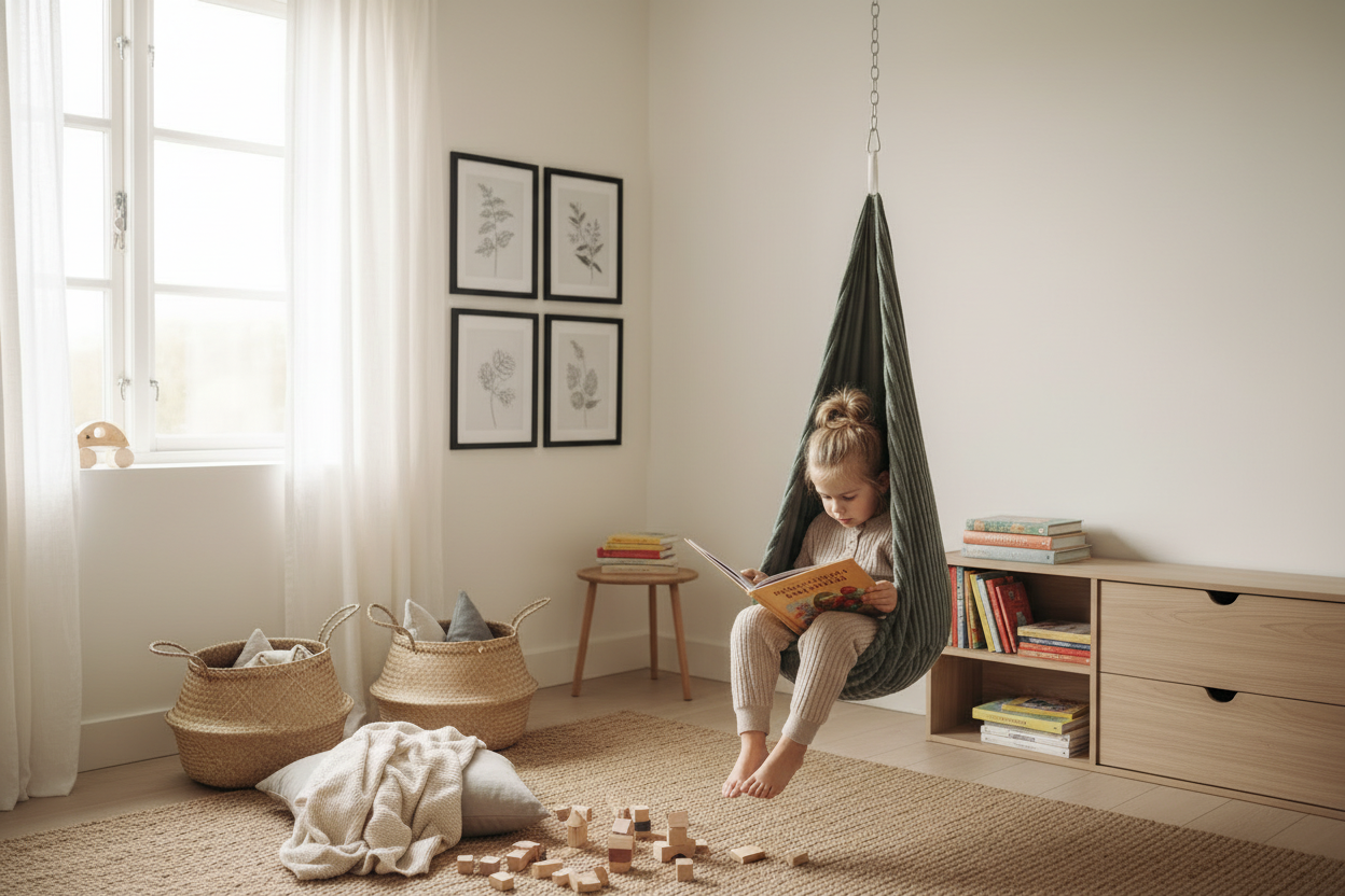 Cocoon swing - realistica, piena, luce naturale