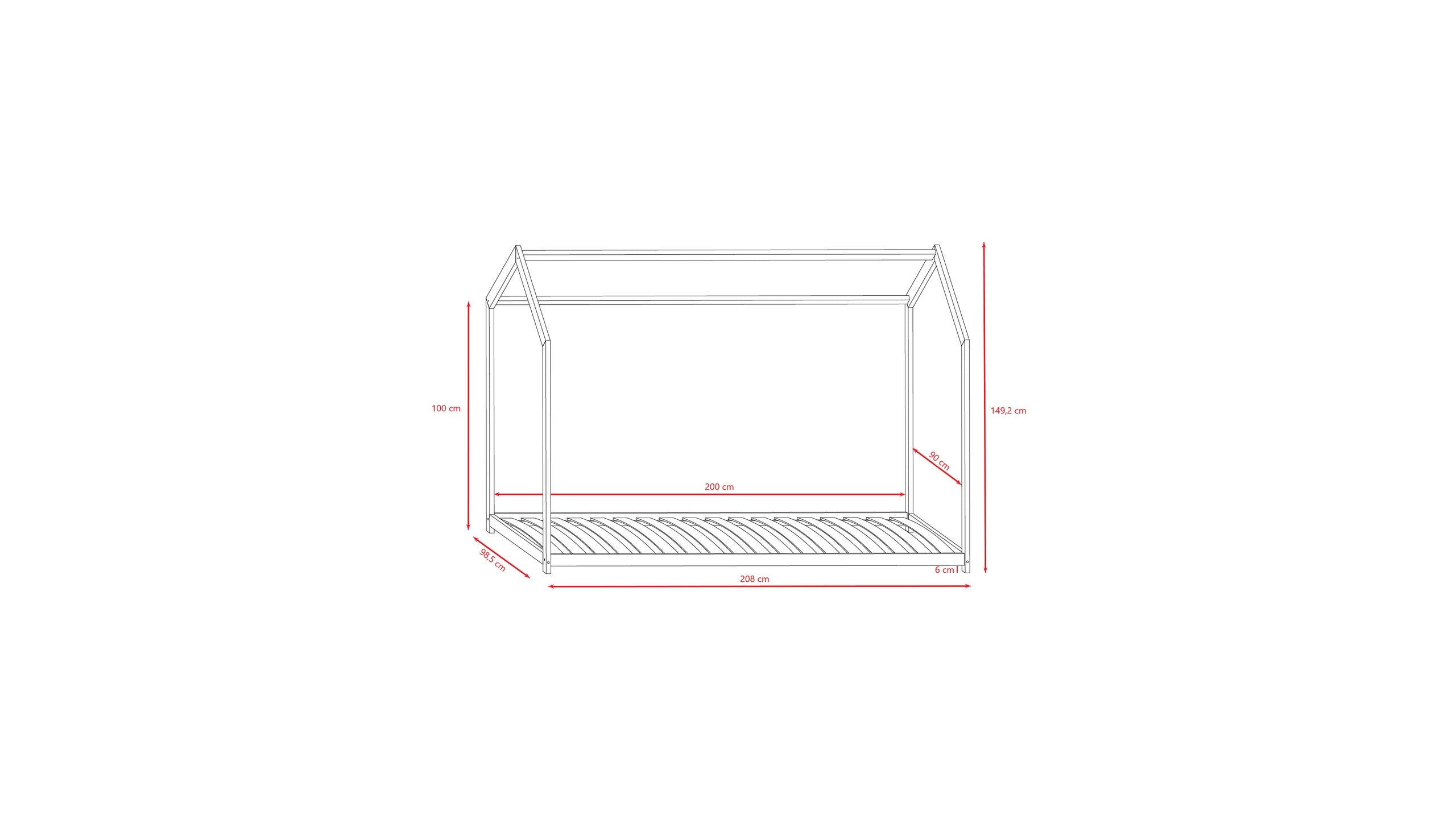 House Bed Bella - Natural