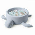 Foam Baby Ball Pit Without Balls - Turtle Dusty Ice Blue Boucle