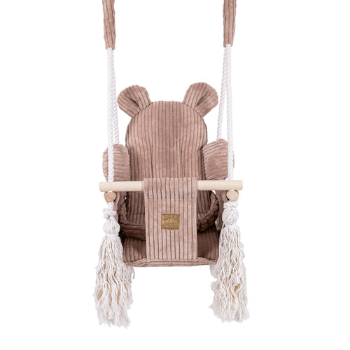 Indoor Baby Swing, Teddy - Pink Powder