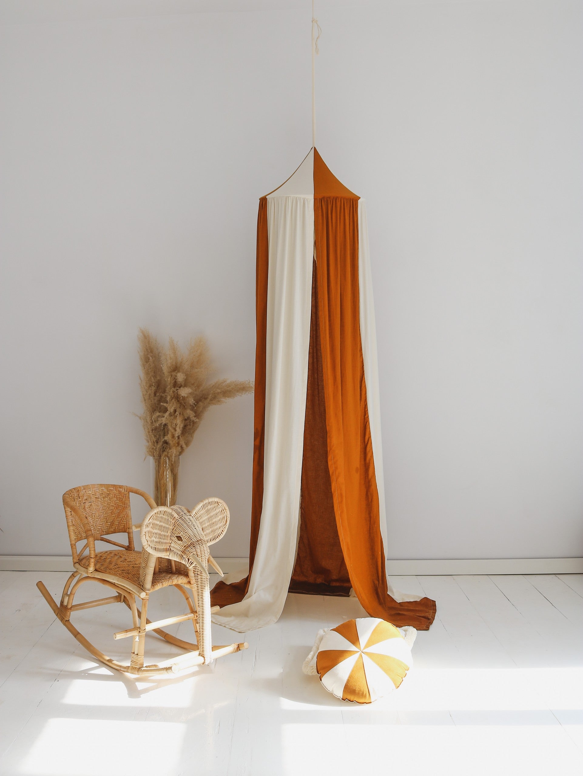 Organic Cotton and Linen Canopy - Caramel Circus