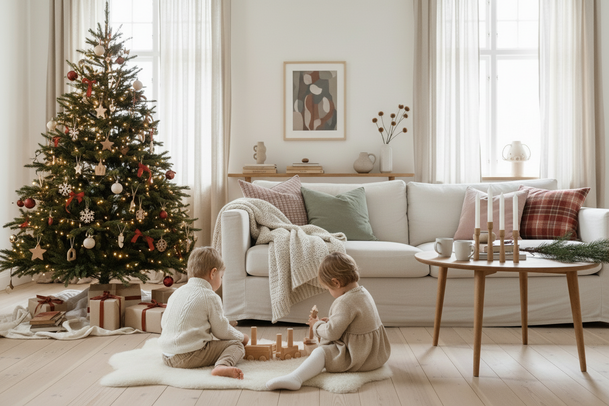 Ricreazione immagine natalizia senza mani