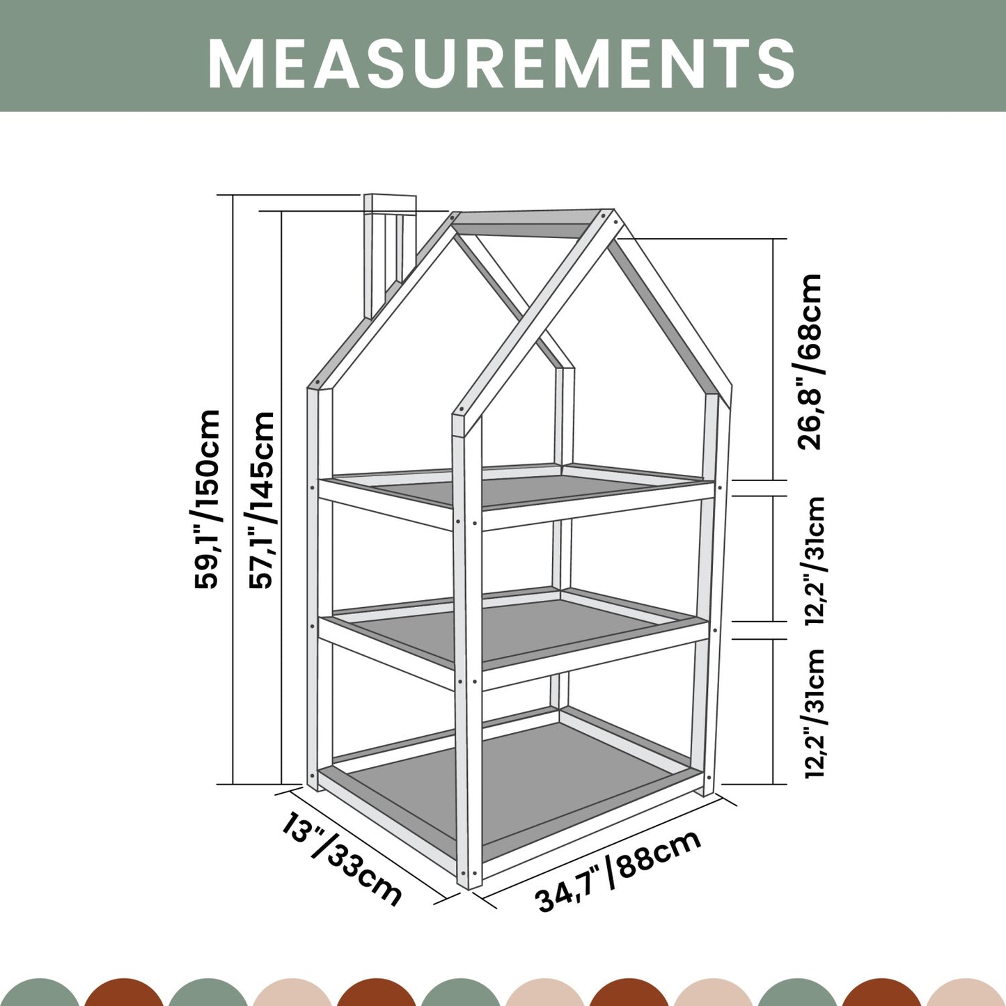 House Shaped Shelf For Kids