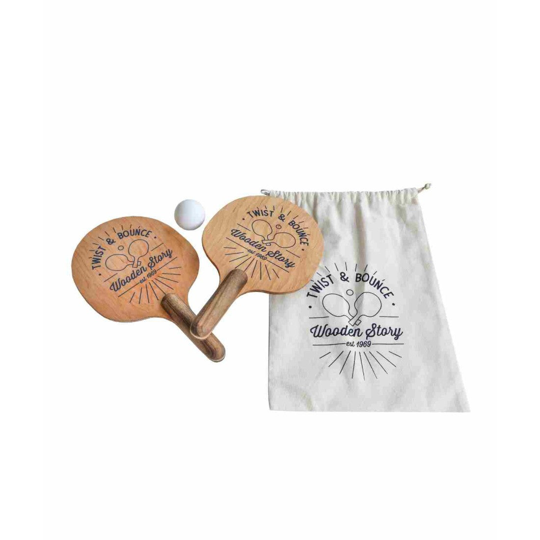 Twist & Bounce - Wooden Ping Pong Paddles