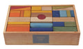 Wooden Blocks in a Box – Colorful, 63 pieces