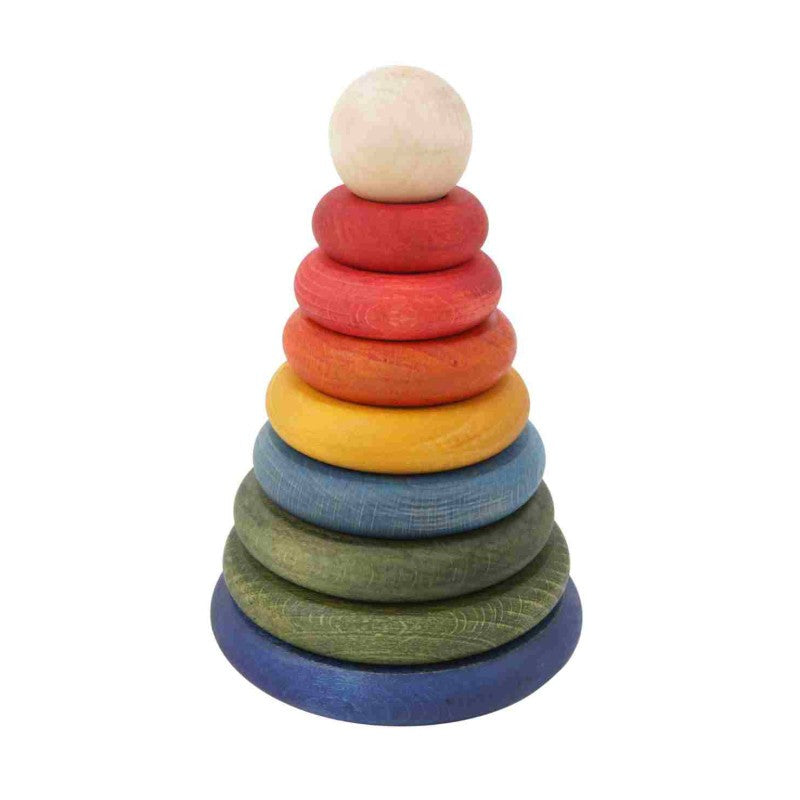 Wooden Round Pyramid - Colorful